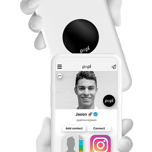3 Popl Digital Business Card/Smart NFC Sticker/Compatible w/ iPhone and Android - Picture 9 of 15